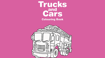 Free Printable Trucks and Cars Colouring Book