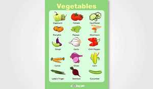 Vegetable Chart for Kids