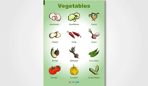 Free Printable Vegetables Poster for Kids