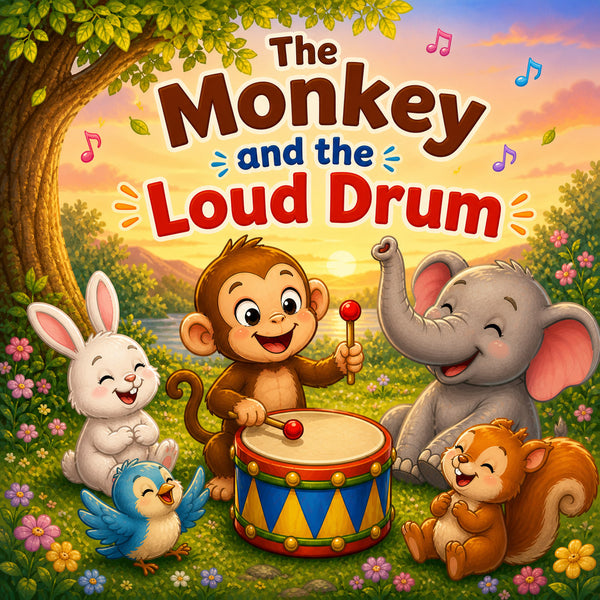 THE MONKEY AND THE LOUD DRUM | Free Children Book from Monkey Pen