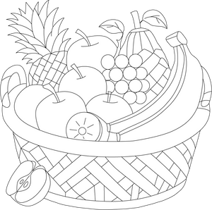 Fruit Basket coloring page – fun and educational printable for children