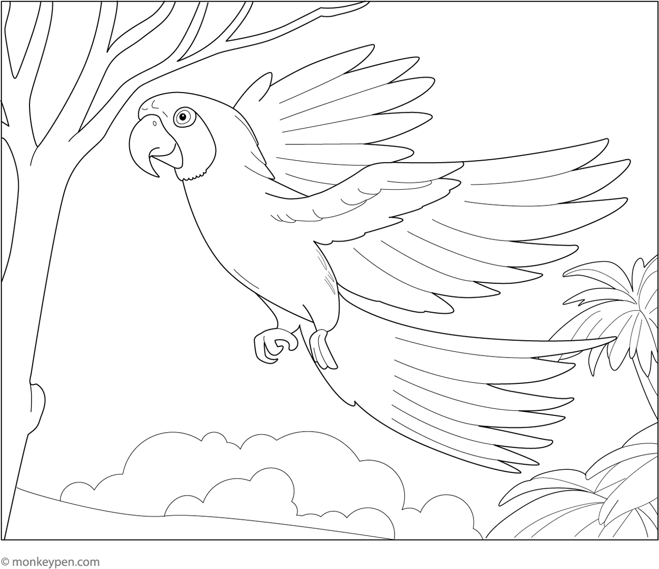 Printable Macaw Coloring Book PDF
