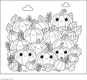 Pumpkin Patch Coloring Page