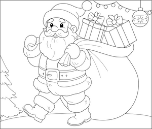 Santa Claus Coloring Page– fun and educational printable for children