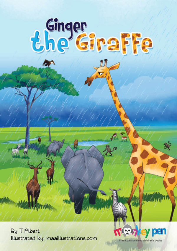 Ginger the Giraffe - Free Children's Story book Coverpage