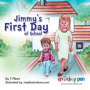 Jimmy's First Day Of School - Free Children's Story book Coverpage
