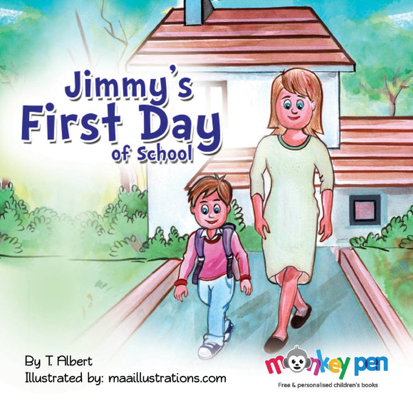 Jimmy's First Day Of School - Free Children's Story book Coverpage