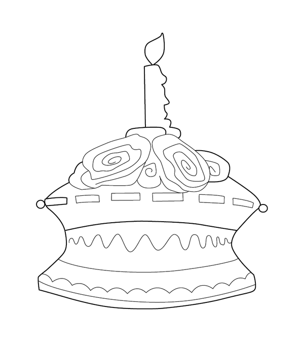 Birthday Cake coloring page – fun and educational printable for children