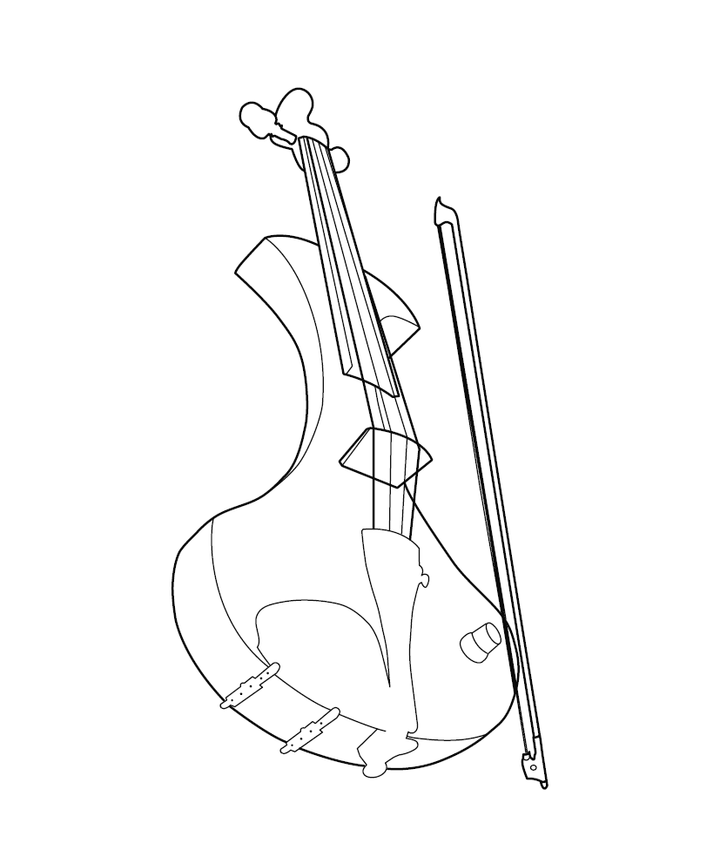 Violin Coloring Page – Free Printable PDF for Kids