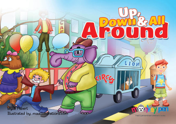 Up And Down And All Around - Free Children's Story book Coverpage
