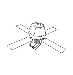 Satellite technological coloring page – fun and educational printable for children