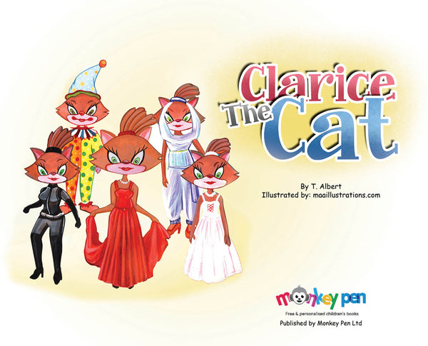Clarice The Cat - Free Children's Story book Coverpage