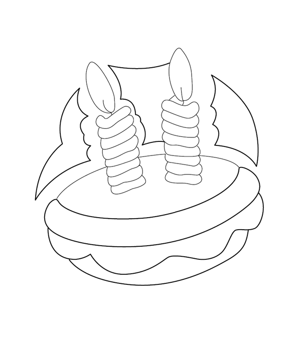 Birthday Cake  coloring page – fun and educational printable for children