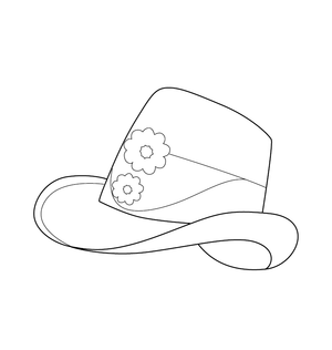 Printable Cap Coloring Image