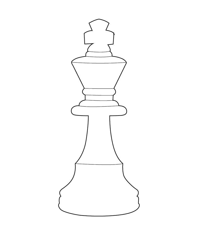 Free Printable Chess Coin Coloring Image for Kids Fun