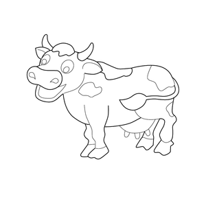 Cow Coloring Page  – fun and educational printable for children