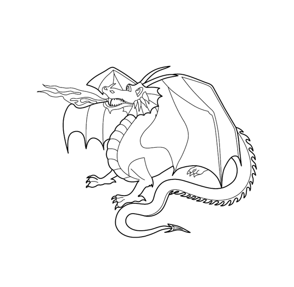 Dragon Coloring Page– fun and educational printable for children