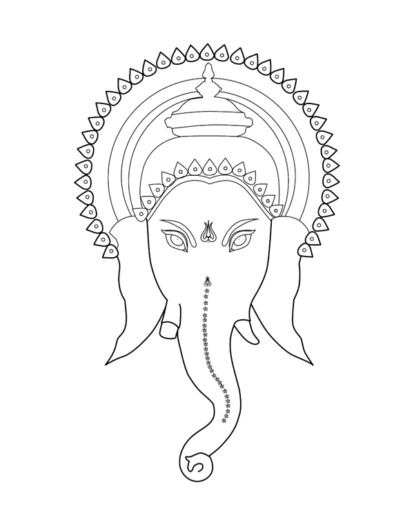 Lord Ganesha coloring page – fun and educational printable for children