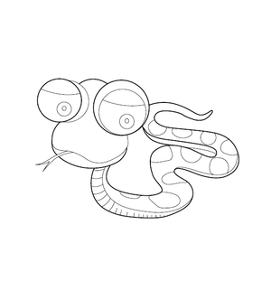 Snake Coloring Image for Kids