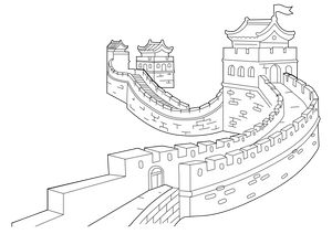 China Great Wall coloring page – fun and educational printable for children