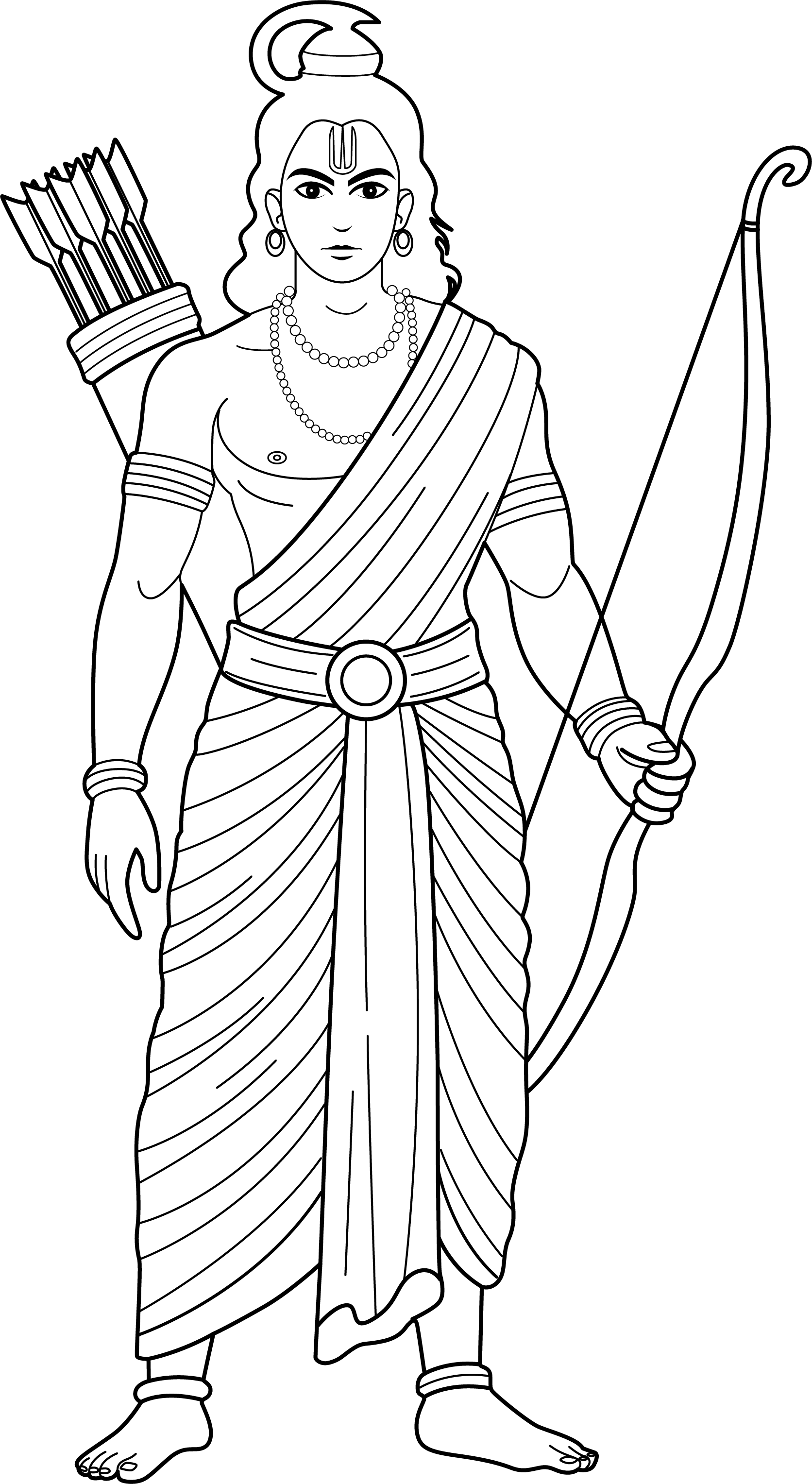 Shri Ram Clipart Black And White