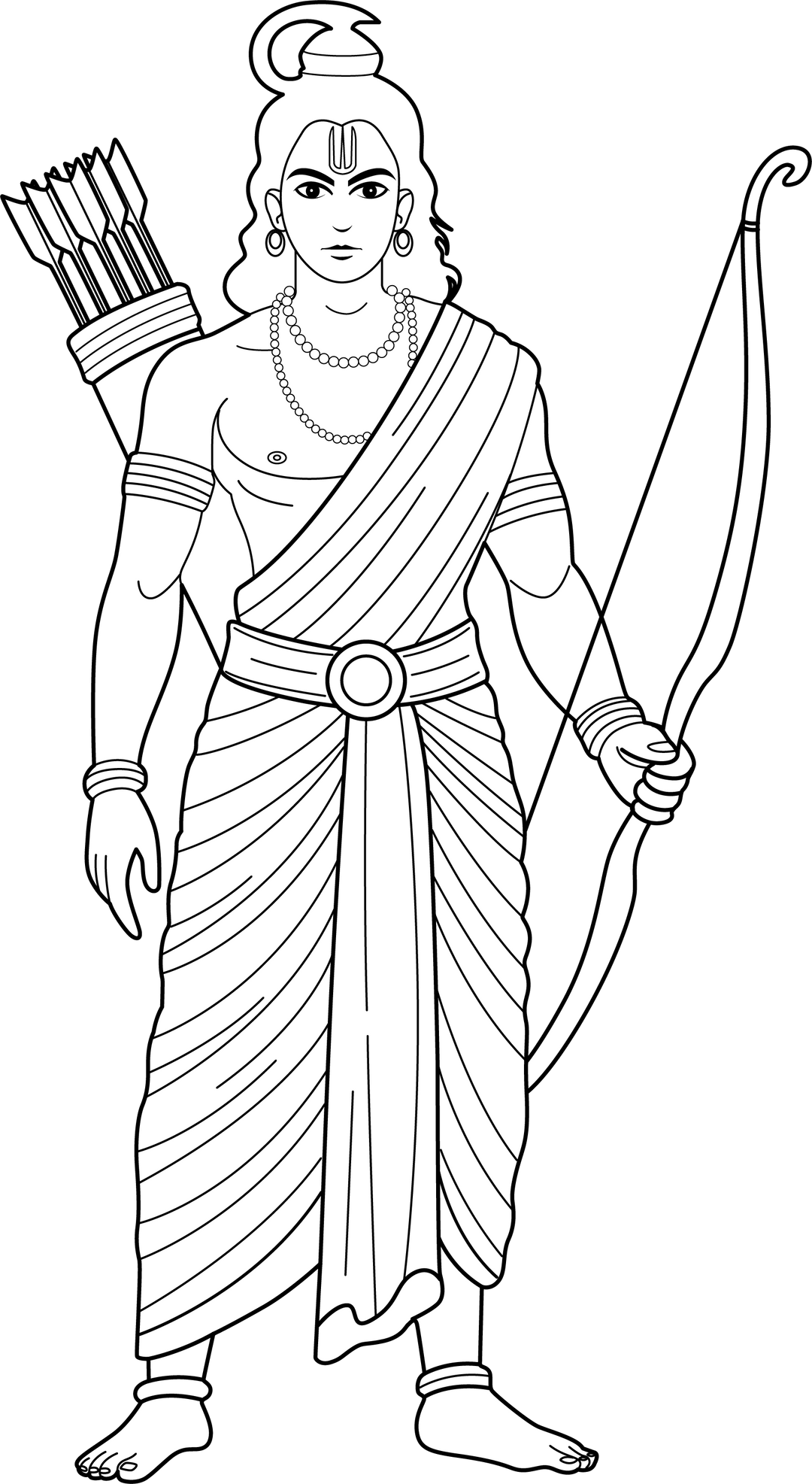 Lord Rama Coloring Page – Spiritual and Fun Printable for Kids