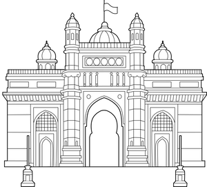 The Gateway Of India coloring page – fun and educational printable for children