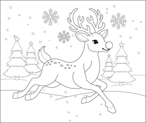 Reindeer Coloring Page – fun and educational printable for children