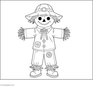 Scarecrow Coloring Page