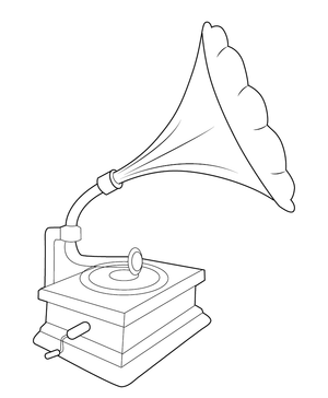 Gramophone Coloring page – fun and educational printable for children