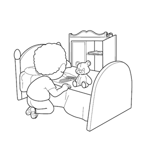 Child Playing Coloring Page