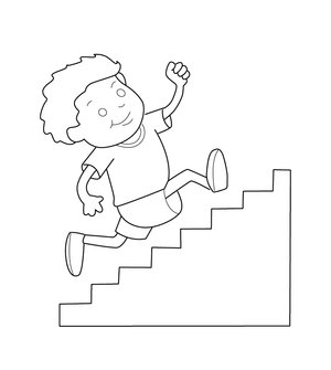 Climbing coloring page – fun and educational printable for children