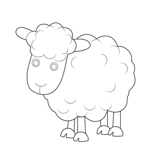 Sheep Coloring page – fun and educational printable for children