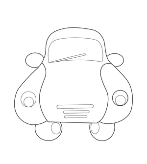 Toy Car Coloring Picture – transportation-themed printable for kids