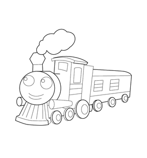 Train Coloring page – transportation-themed printable for kids