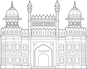 Red Fort coloring page – fun and educational printable for children