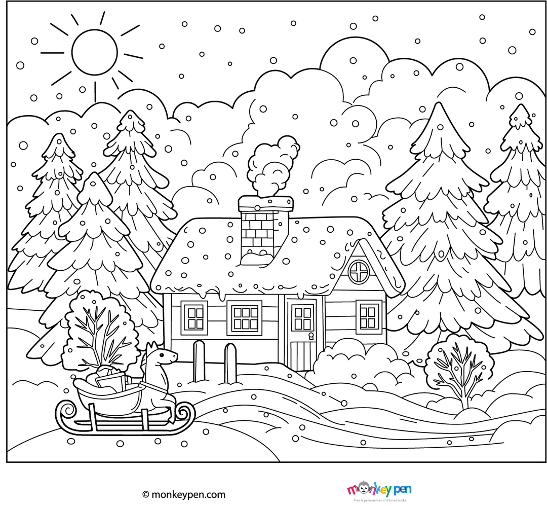 Snowy Weather Coloring Page