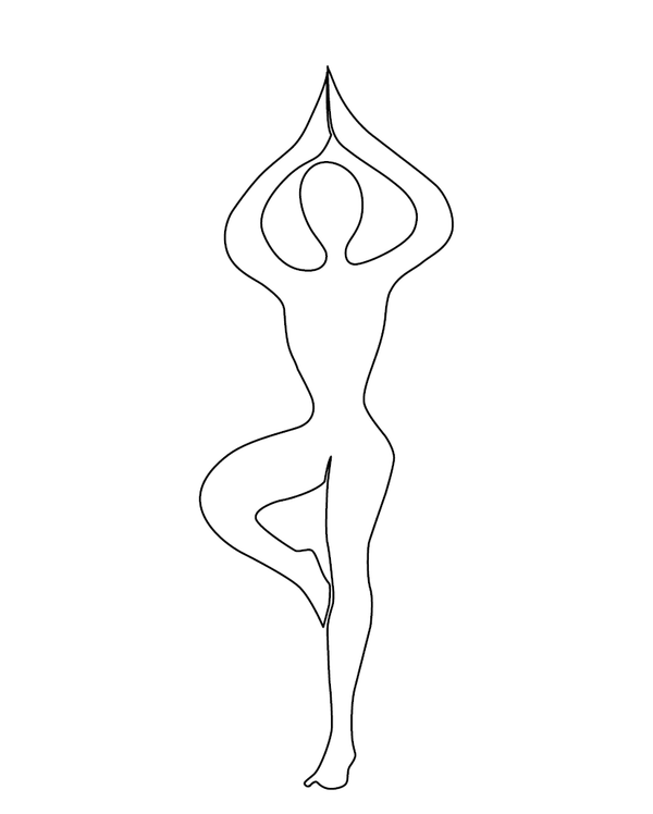 Yoga Postures Coloring Book