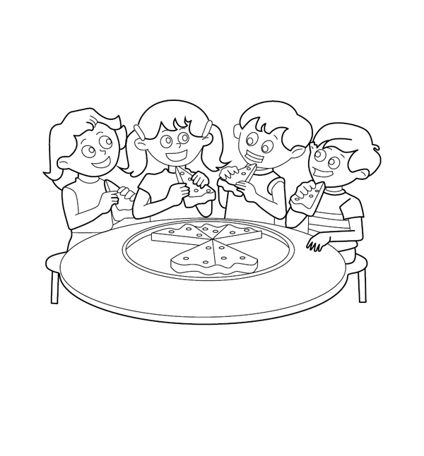 Eating  coloring page – fun and educational printable for children