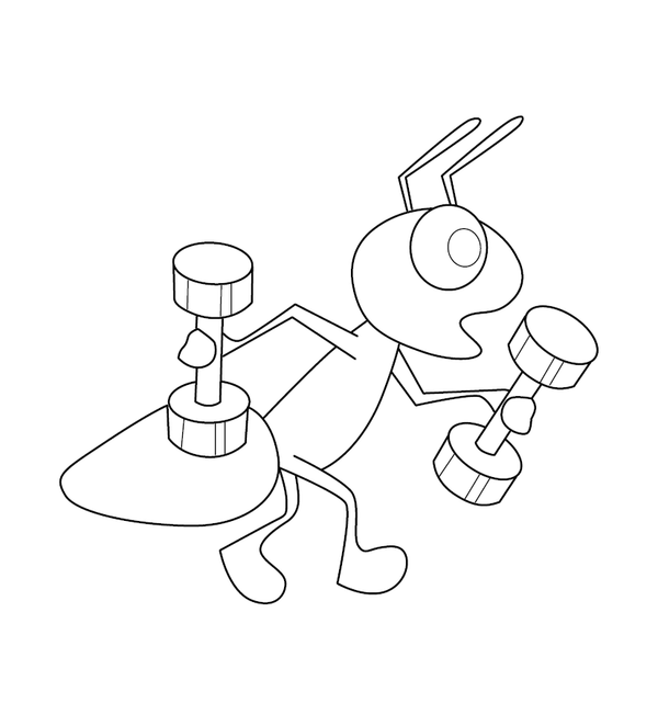 Exercise Equipments Coloring Book