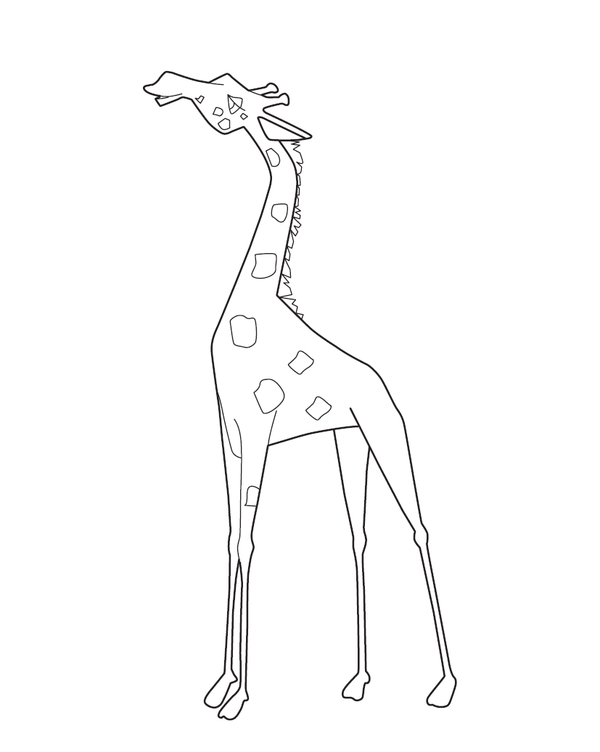Giraffe  coloring page – fun and educational printable for children