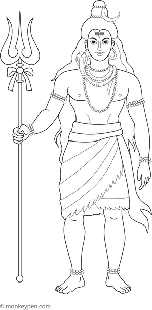 Lord Shiva Coloring Page