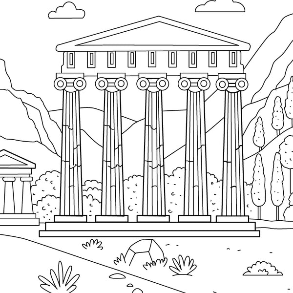 Greece Coloring Book