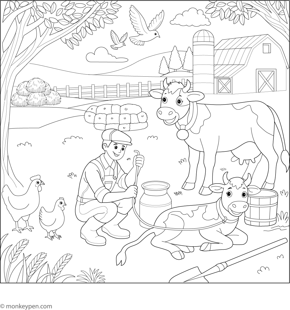 Printable Farmer Coloring Page printable-farmer-coloring-page