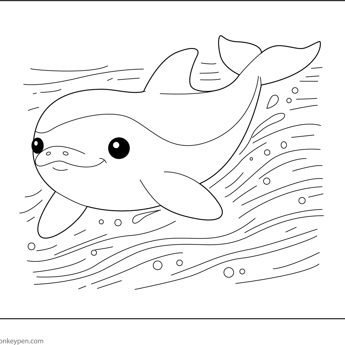Free Vaquita Coloring Page – Printable Marine Fun for Kids