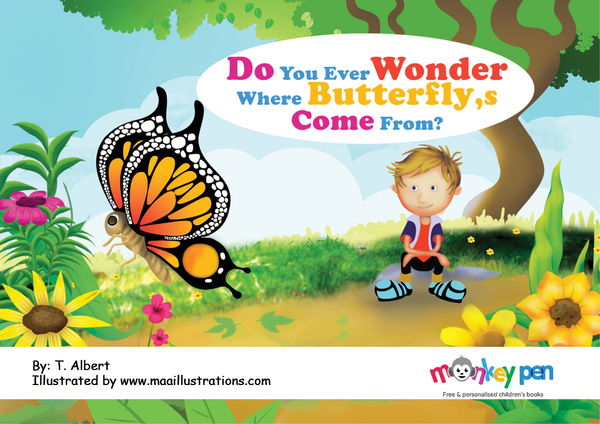 Do You Wonder Where Butterflies Come From? - Free Children's Story book Coverpage