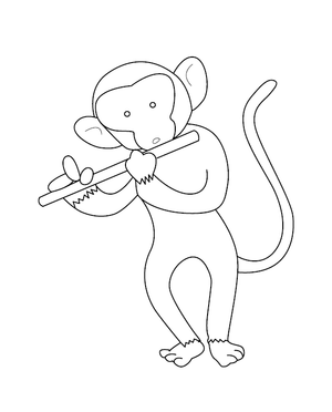Free Printable Monkey Coloring Image