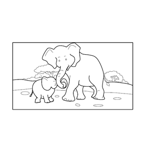 Elephant Coloring Page