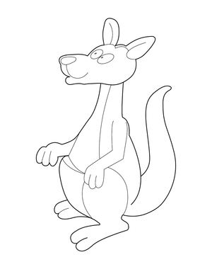 Kangaroo  coloring page – fun and educational printable for children