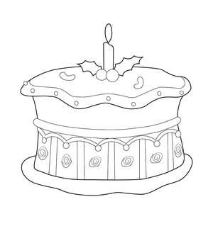 Printable Birthday Cake  coloring page – fun and educational printable for children